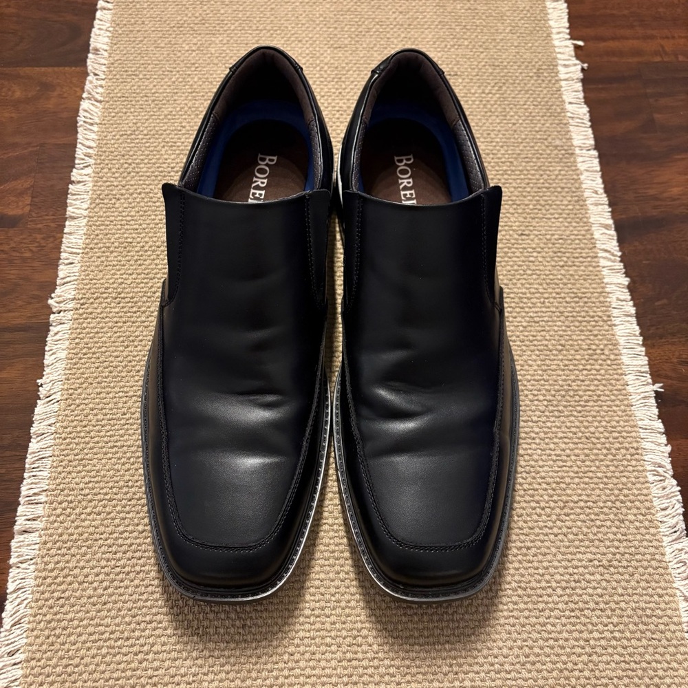Borelli Men’s Trenton Sleek Faux Leather Slip-On Loafers Black Size 13!